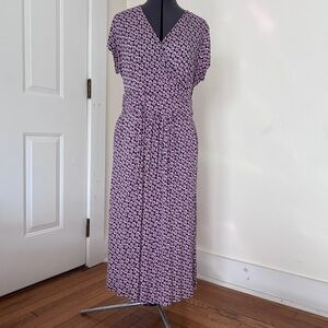 Boden Lola Faux Wrap Patterned Midi Dress